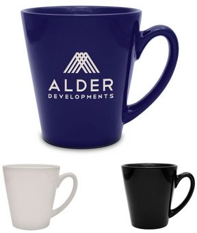 12 oz. Café Collection Ceramic Mug - Screenprinted 1 Color 1 Location